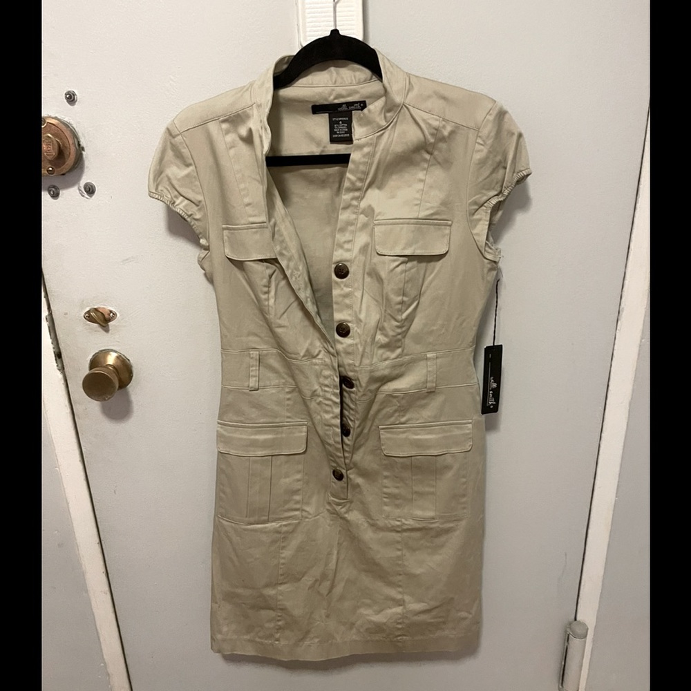 Khaki/Light Tan stretchy Willi Smith dress